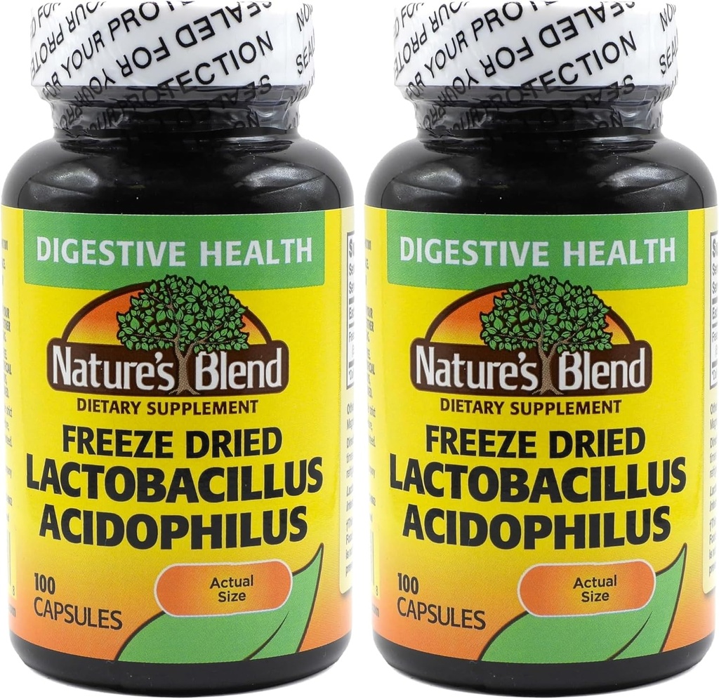 Πάγωμα Αποξηραμένο Lactobacillus Acidophilus 100 Caps (πακέτο του 2)