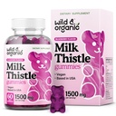 Άγριο & Βιολογικό Γάλα Γαϊδουράγκαθο Gummies 1500 mg - Γάλα Γαϊδουράγκαθο συμπλήρωμα για το συκώτι καθαρισμού Detox - Silymarin ήπαρ Detox Gummies - 30 ημέρες προσφοράς - 60 Vegan, Μη ΓΤΟ Μασουράκια