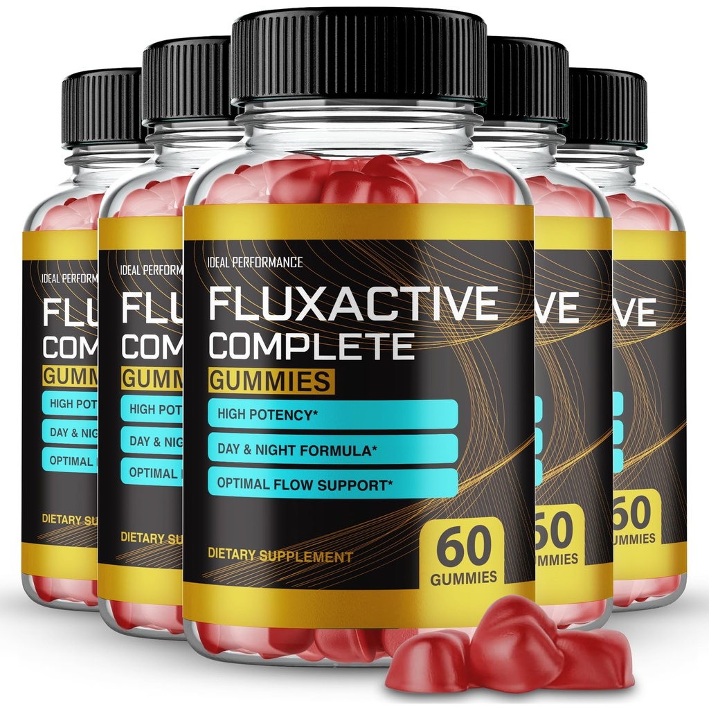 (5 Pack) Fluxactive Complete Gummies Flux Active Complete Max Strength New Ingredients (300 Gummies)