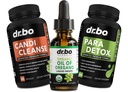 Oregano Oil Organic Liquid Drops & Cleanse Capsules - Organic Oil of Oregano Drops Tincture Extract, Candi Cleanse Detox - Caprylic Acid, Wormwood Black Walnut & Cloves Capsules