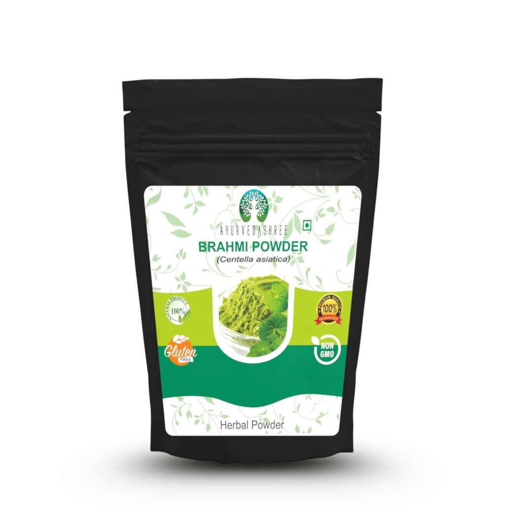 AYURVEDASHREE Centella asiatica Powder 200 Gm I Known as Gotu Kola, brahmi I Mandupakarni Powder I Non GMO I Gluten Free I Vegan