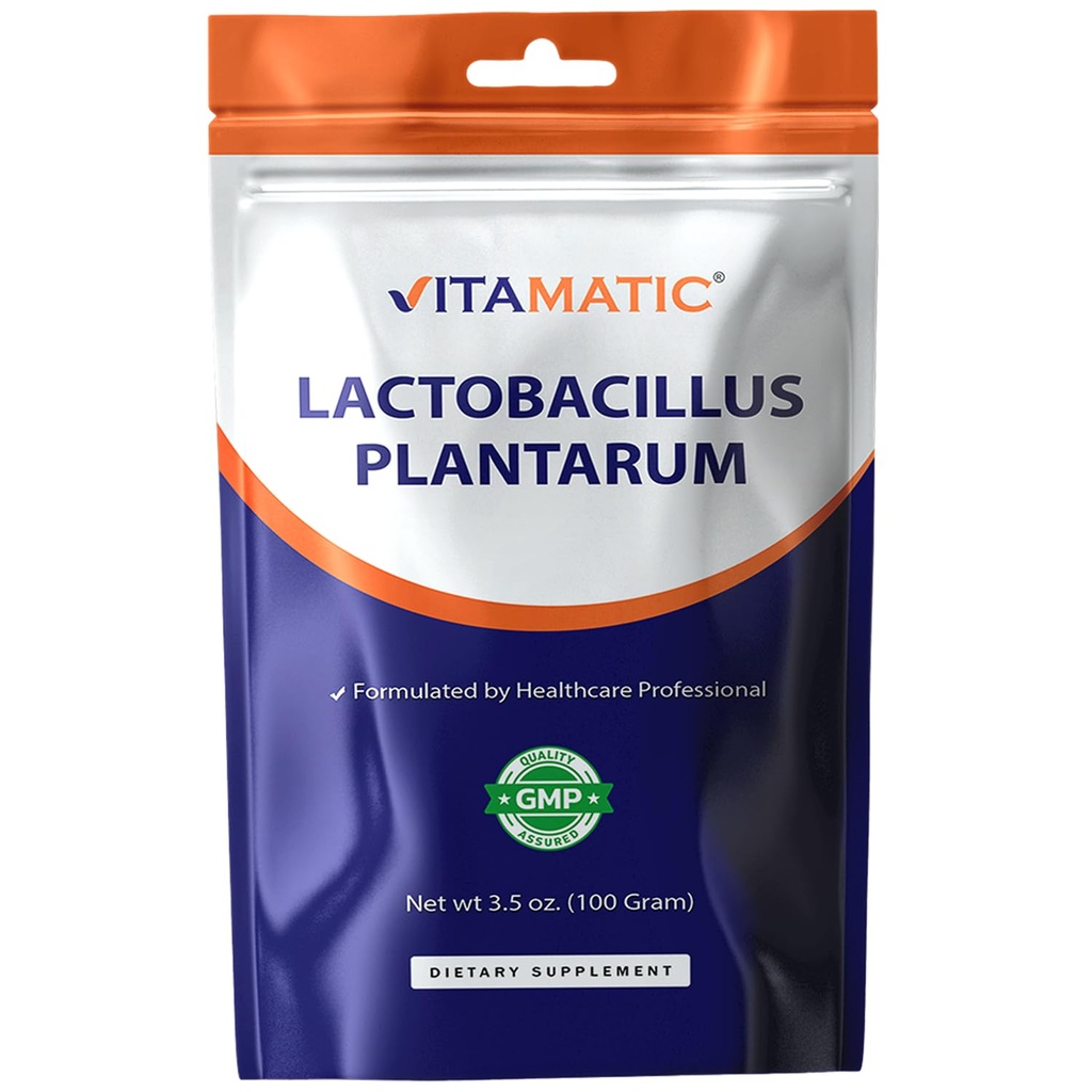 Vitamatic Lactobacillus Plantarum Probiotic Powder - Digestive Health Support - 100 Gram (3, 5 OZ) - 100 Υπηρεσίες