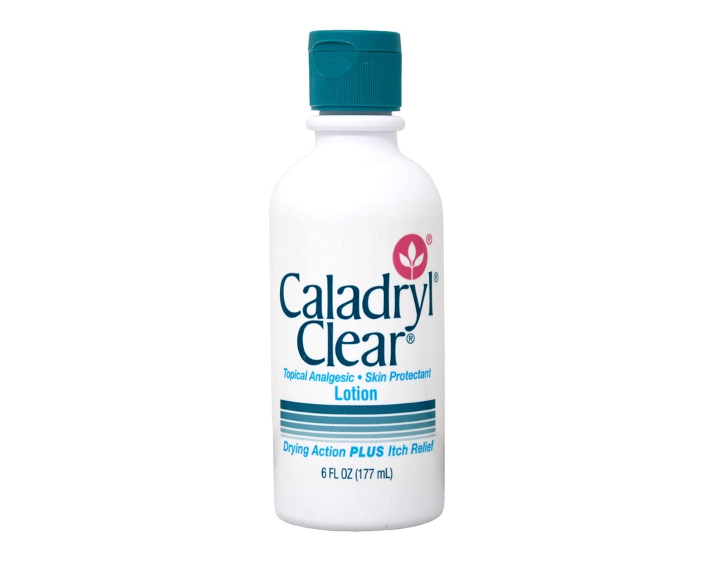 Caladryl Clear Anti-Itch Lotion, 6 fl oz – Topical Analgesic & Skin Protectant with 1% Pramoxine HCI & Zinc Acetate – Fast Relief for Poison Ivy, Sunburn & Skin Irritation