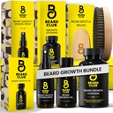 Beard Club Premium Beard Growth Kit - Έλαιο ανάπτυξης, Βιταμίνες, Βιταμίνη Spray & Βούρτσα βραστήρα - σετ δώρου