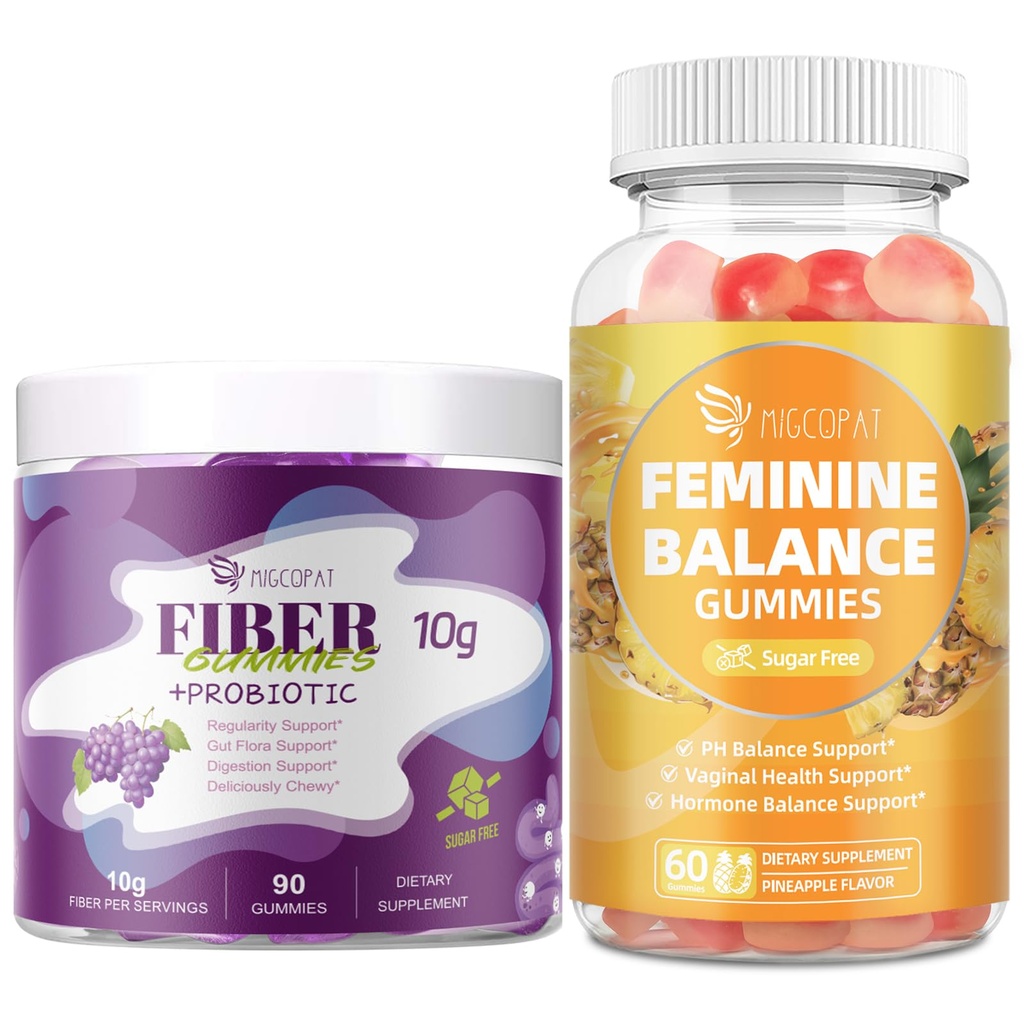 Migcopat Fiber Gummies +Feminine Balance Gummies