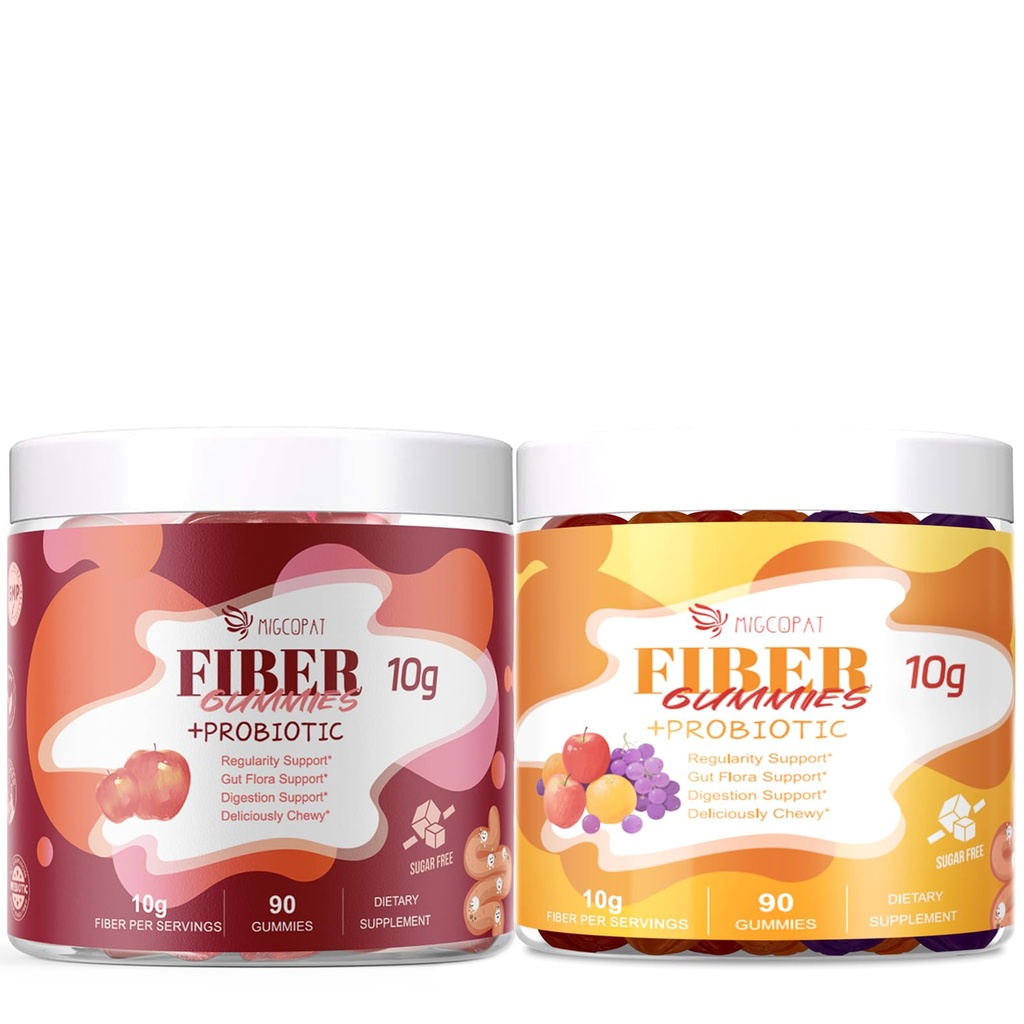 Migcopat (Grape, Apple, Orange) Fiber Gummies+Apple Gummies