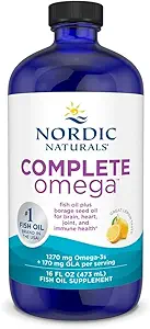 Nordic Naturals Complete Omega, Lemon Flavor - 16 oz - 1270 mg Omega-3 - EPA & DHA with Added GLA - Healthy Skin, Cognition, Positive Mood - Non-GMO - 96 Servings