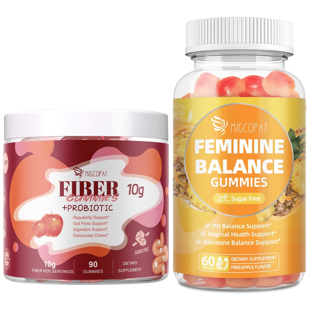 Migcopat Fiber Gummies + Feminine Balance Gummies