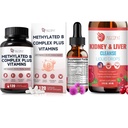 Migcopat Methylated Multivitamin Plus + Kidney & Liver Cleanse Detox Drops, Cranberry & Milk Thistle Supplement for Detox & Repair, 60ml
