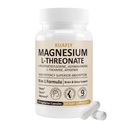 Magnesium L-Threonate | for Cognitive Support, High Absorption L-Threonate Supplement for Women and Men with Phosphatidylserine, Ashwagandha, L-theanine 120 Capsules