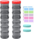 2 Pack 7 ημέρα χάπια Διοργανωτής περίπτωση στοίβαγμα εβδομαδιαία συμπληρώματα Βιταμίνες Χάπια κάτοχος διανομής Μεγάλο Διαφανές Μαύρο με Extra Lid