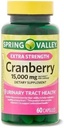 Spring Valley Ultra Triple Strength Cranberry Dietary Supplement, 15,000 mg, 60 Count+ Sticker vsl Sticker