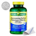 Spring Valley Glucosamine Sulfate Potassium Chloride | Glucosamina para las Articulaciones | Inflammation | 1000 mg | 200 Count | Set with STOREOMART