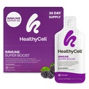 Healthycell Immune Super Boost Daily Liquid Supplement - 14 Gel Packs | Immune Support Supplement for Adults with Echinacea, Elderberry, Vitamin C, Vitamin D, Calcium & Zinc