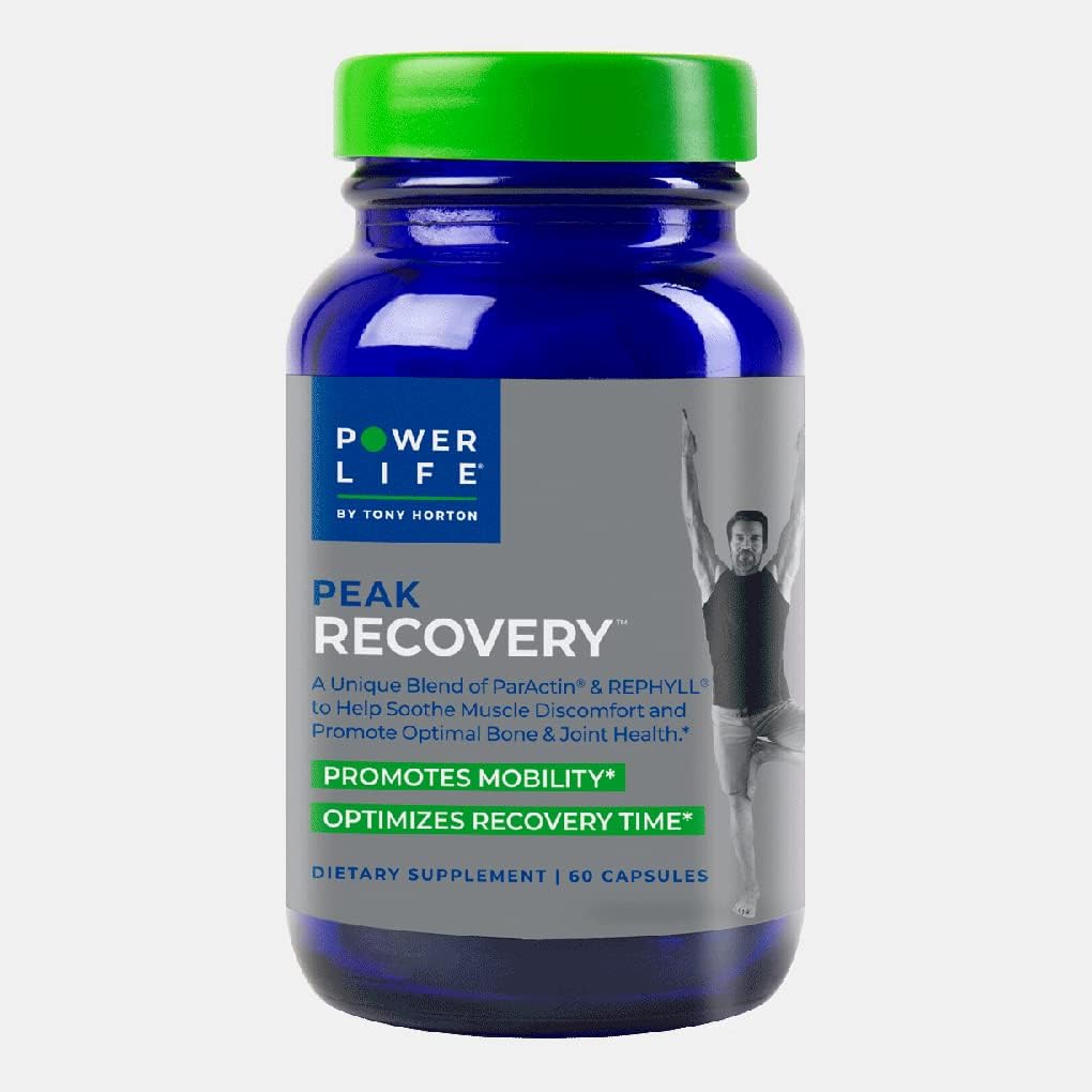 Tony Horton PowerLife Peak Recovery Supplement to Reduce Muscle Sureness from workouts, Promote Mobility and Optimize Recovery Time, 60 Count