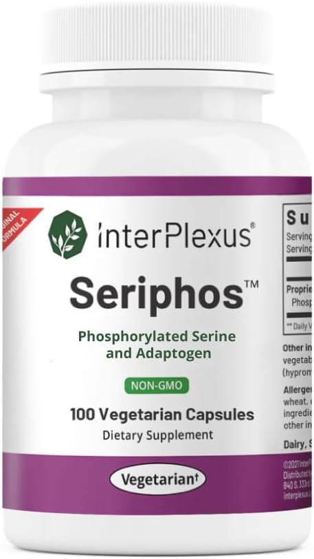 Serifos - Phosphorylated Serine Adaptogen - συμπλήρωμα κορτιζόλης - βοηθά τη γνωστική λειτουργία, χωρίς γλουτένη, χωρίς γαλακτοκομικά, χωρίς σόγια - 100 κάψουλες