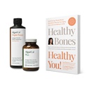 ALGAECAL Bundle - Calcium Supplement with Vitamin D + K2, Mag, Boron & Omega 3 Fish Oil with EPA & DHA and Book by Lara Pizzorno Healthy Bones Healthy You, to Increase Bone Health