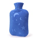 Hot Water Bottle with Soft Cover, 2L Hot Water Bag for Menstrual Cramps, Neck and Shoulder Pain Relief, Hot and Cold Therapies, Hand Feet Warmer, Blue