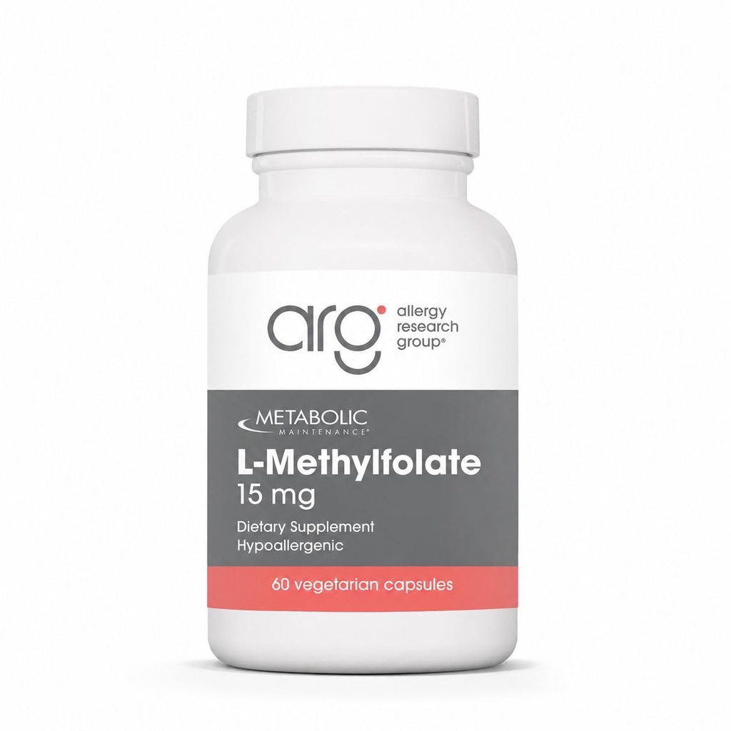 Metabolic Maintenance L-Methylfolate 15 mg - Supports a Healthy Mindset - Active Folate for Methylation Support & Biochemical Reactions - Highly Bioavailable - 60 Servings - 60 Capsules