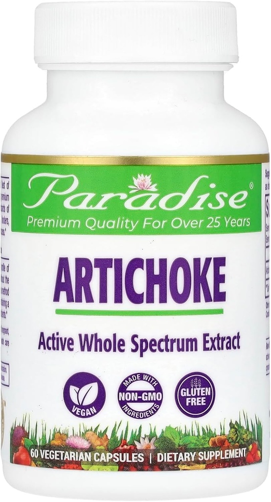 Paradise Herbs Artichoke, 60 κάψουλες χορτοφάγων (250 mg ανά κάψουλα)