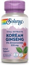 SOLARAY Korean Ginseng Root Extract - βοτανική υποστήριξη για περιστασιακό στρες, ενέργεια, και φυσική αντοχή - 5% Ginsenosides - Vegan, Lab Επαληθευμένο - 60 εξυπηρετούν, 60 VegCaps