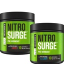Jacked Factory NITROSURGE Pre Workout Supplement for Energy, Instant Strength Gains, Clear Focus, & Intense Pumps (Blue Raspberry, 10 Servings & Cherry Limeade, 10 Servings)