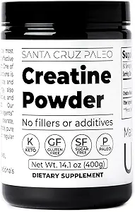 Santa Cruz Paleo Creatine σκόνη, υποστηρίζει μυϊκή ανάπτυξη & ενέργεια, χωρίς γλουτένη, Κέτο, χωρίς ζάχαρη, Παλαιό, χωρίς πληρωτικά ή πρόσθετα, Creatine Monohydrate σκόνη, 14.1oz, 80 εξυπηρετούν