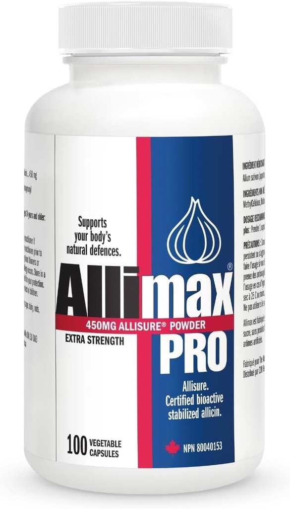 Allicin Garlic Supplement to Support Your Body’s Immune Function. with Stabilized Allicin Extracted from Clean & Sustainable Spanish Grown Garlic 450mg 100 Vegicaps