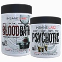Insane Labz Psychotic Saw® and Bloodbath Pre Workout Nitric Oxide Booster Stack, Increase Muscle Mass, Vascularity, Strength, Energy, Focus (Fruit Punch, 30 Servings)