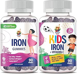 Magnesium Gummies for Adults - 200mg & Iron Gummies for Adults - Βιταμίνες σιδήρου με βιταμίνη C