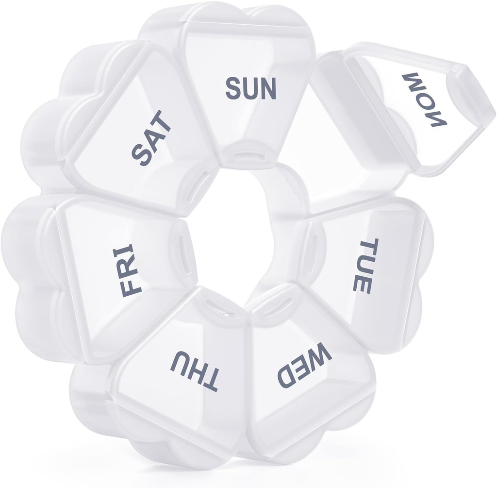 Μεγάλες Εβδομαδιαία Διοργανωτής Χάπια, Κουτί Χάπια 7 Ημέρα, KAPENS Καθημερινή περίπτωση βιταμίνης Διαμερίσματα μεγάλη χωρητικότητα, Δοχεία Χάπια για την ιατρική των ψαριών Συμπληρώματα, Λευκό