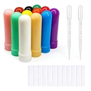 12 PCS Nasal Inhaler Tubes Kit Contains: 12 Empty Nasal Inhaler Tubes (with Wicks) 2 droppers