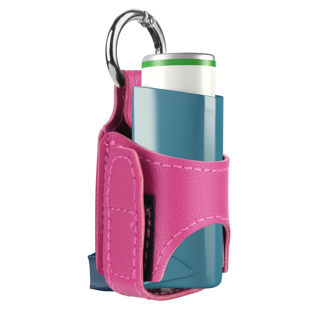 Beautyflier Asthma Inhaler Holder PU Leather Travel Handy Holder for Adults and Kids, Inhaler Not Included