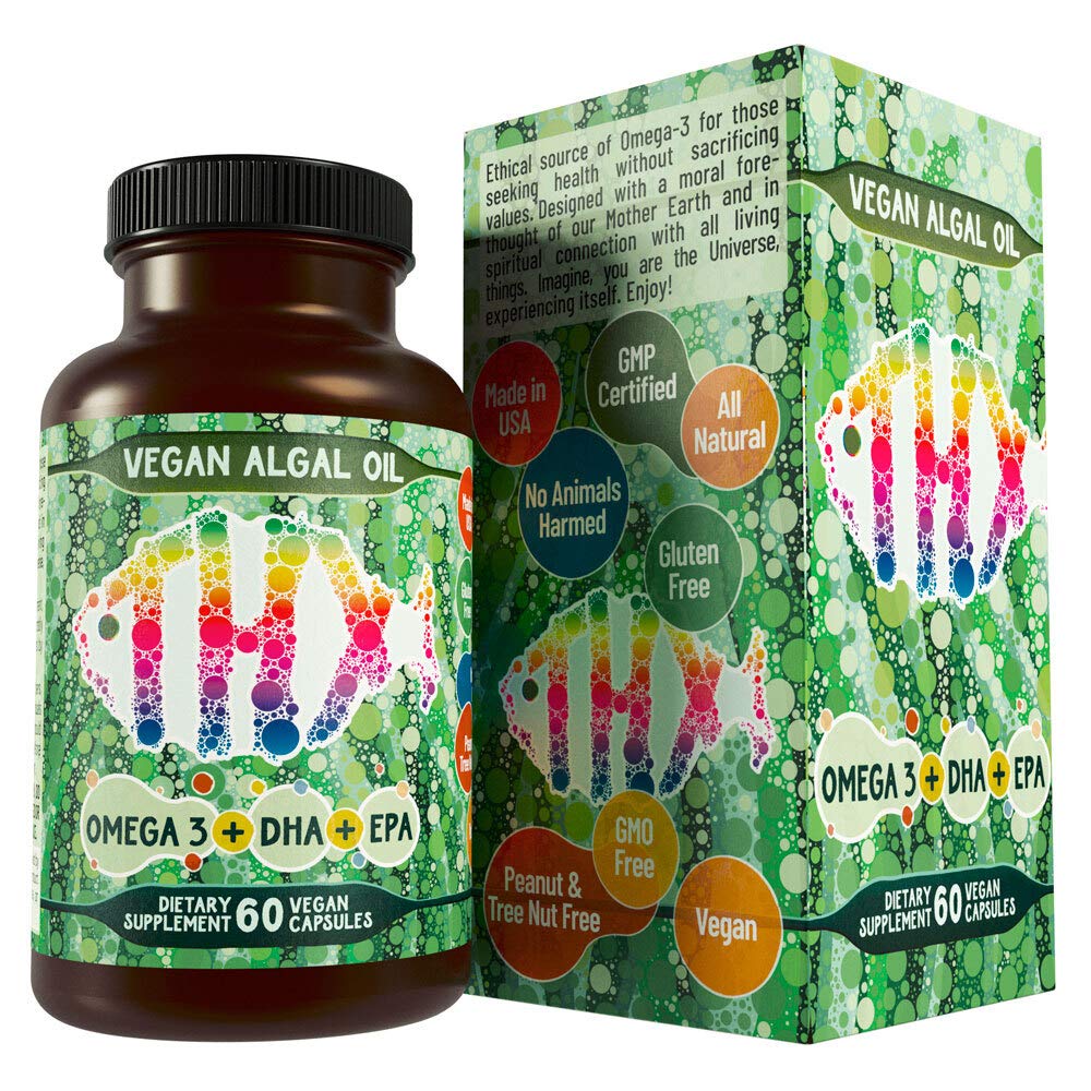 Vegan Omega 3 Algae Oil with DHA EPA The Fish-Less Oil Blend