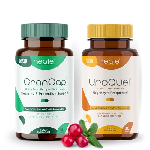 Bundle of CranCap 30 Count and UroQuel - Urinary Tract Health Cranberry Supplement and Natural Bladder Control Cranberry Supplement