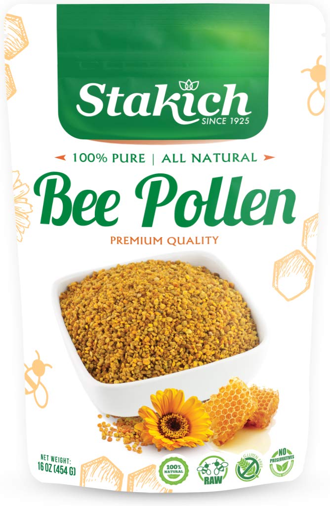 Stakich Bee Pollen Granules - Raw, Natural, Gluten Free - 1 lb