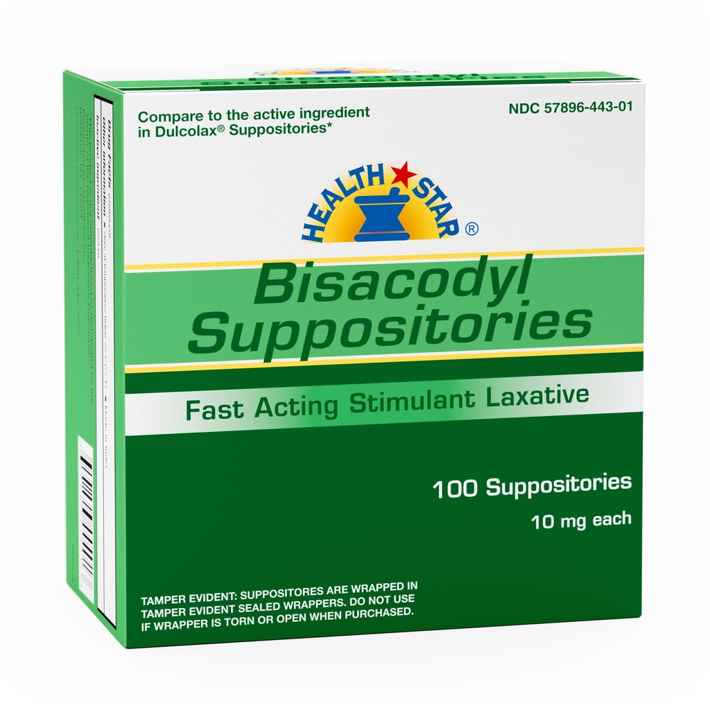 Geri-Care Pharmaceuticals Bisacodyl Laxative Suppositories - 10mg - - bx 100