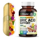 BIO KRAUTER Κάψουλες υποστήριξης ουρικού οξέος 1200 mg Blend - 100 Count - συμπλήρωμα νεφρών w/Tart Cherry 10:1 Extract - εκχύλισμα γαϊδουράγκαθου γάλακτος & κουρκουμά - Vegan