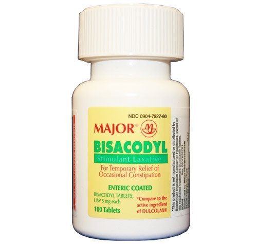 MAJOR Bisacodyl 5mg - Enteric Comfort Coated Stimulant Laxatives for Constipation - Gentle Constipation Relief for Women and Men - 100 Tablets - Pack of 5