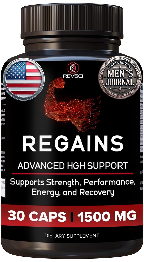 HGH Συμπληρώματα για άνδρες και γυναίκες - Regains Starter Pack, Φυσική αναβολική μυϊκή ανάπτυξη Κτίριο GH & ανθρώπινη αυξητική ορμόνη για άνδρες, μυών Builder για άνδρες, συμπλήρωμα αποκατάστασης μυών, 30 χάπια πρωτεΐνης