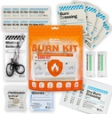 RHINO RESCUE Burn Kit, 4pcs Burn Dressings 4x4”, 8pcs Burn Gel Packets 3.5g, 4pcs Burn Pads, First Aid Kit Cooling Soothing Cream Relief with Bandage, Nitrile Gloves, Scissors, Tape, HSA/FSA Eligible