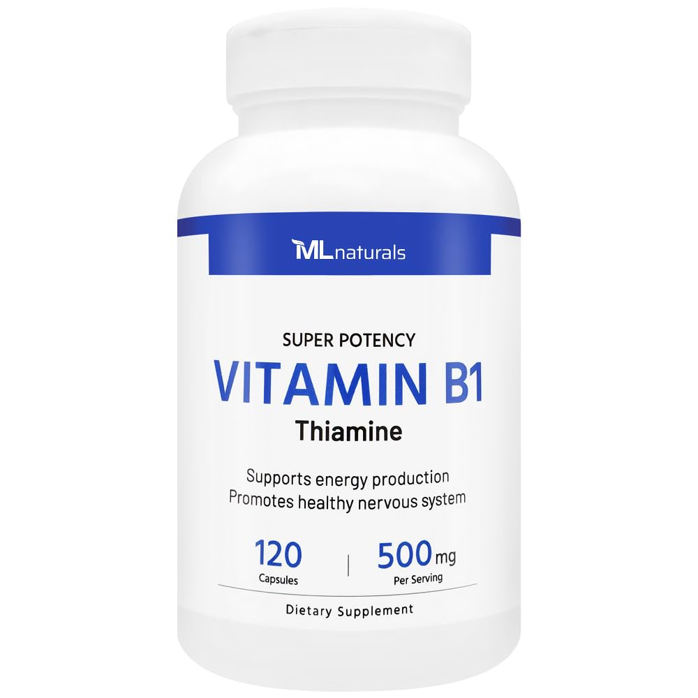 ML Naturals Vitamin B1 120 Capsule | 500 mg Per Serving