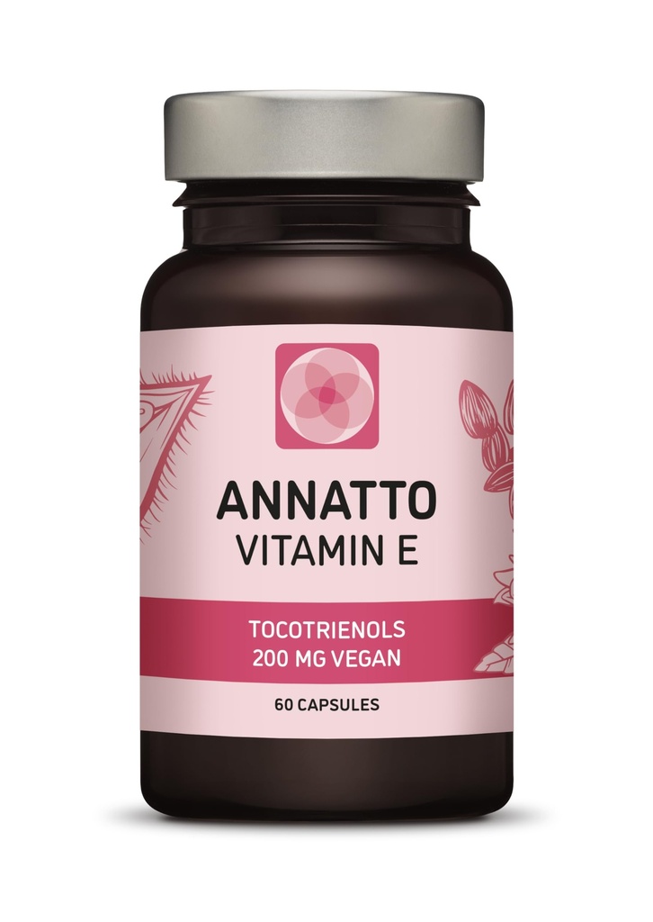 Annatto Tocotrienols Vegan Vitamin E Supplement, Tocopherol Free, Eannatto Capsules Without PAH's and contaminants - Improved from Deltagold - 200mg - Non-GMO & Antioxidant (60)