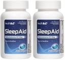 HealthA2Z® Sleep Aid | Diphenhydramine 50mg | 200 Softgels | Supports Deeper | Restful Sleeping (Pack of 2)