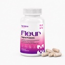 Fleur Vaginal Probiotic for Women - pH Balance, Odor & Urinary Support - 6B CFU 4 Lactobacillus Strains + 100mg Cranberry (40% PACs) + 500mg XOS Prebiotic - Vegan Non-GMO, 60 Capsules