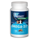 Pet Protect M/L Dog Omega-3 συμπλήρωμα, ιδιόκτητη δωρεάν μορφή Blend, Υποστηρίζει μια κανονική φλεγμονή απόκριση, Snip-Tip κάψουλες (60 κόμης)