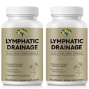 Lymphatic Drainage Supplements, 21-in-1 Liposome Formula, Lymph System & Immune Support, 10:1 Concentrated Echinacea, Dandelion, Burdock, Bromelain, 90 Capsules - 2PCS