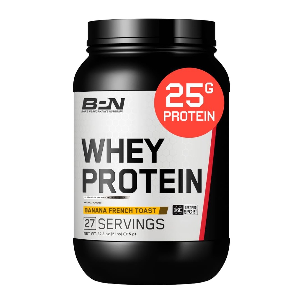 ΦΥΣΙΚΗ ΕΠΙΔΟΣΕΙΣ BARE, BPN Whey Protein Powder, Whey Protein Concent, Native Micellar Casein, Amazing Mixability, Banana French Toast