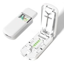Portable Dual-Blade Pill Cutter and Crusher, Precision Half, Third and Fourth Tablet Splitter with Silicone Grip and Safety Lock for Small, Tiny or Large Pills, Upgraded Version