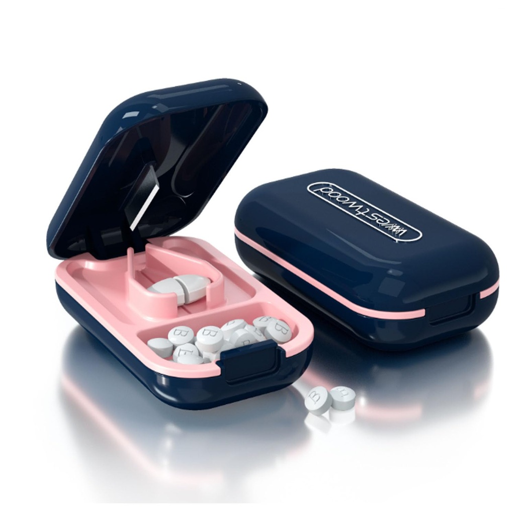 VUFVOID Portable Pill Cutter and Crusher, Small and Large Pill Splitter, Pretty and Portable for Purse Pocket